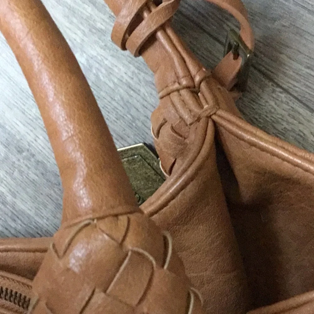 Hayden Tan Brown Leather Hobo Bag with Cream Lining